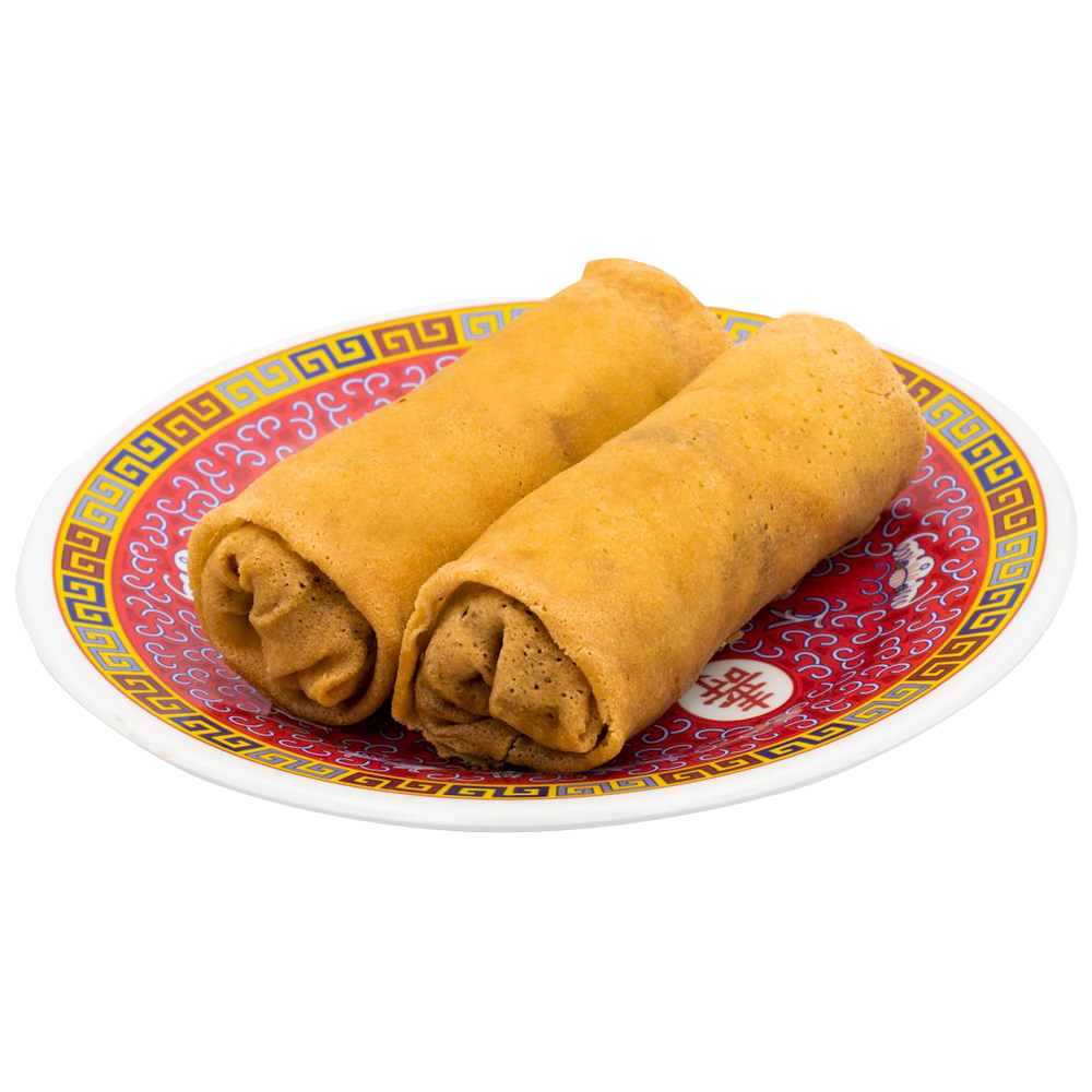 dos lumpias en plato